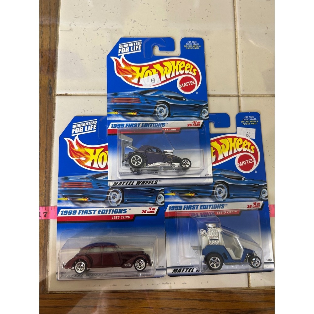 Hot Wheels 1999 First Editions‎ Set of 4 Diecast Cars #649, #683, #919